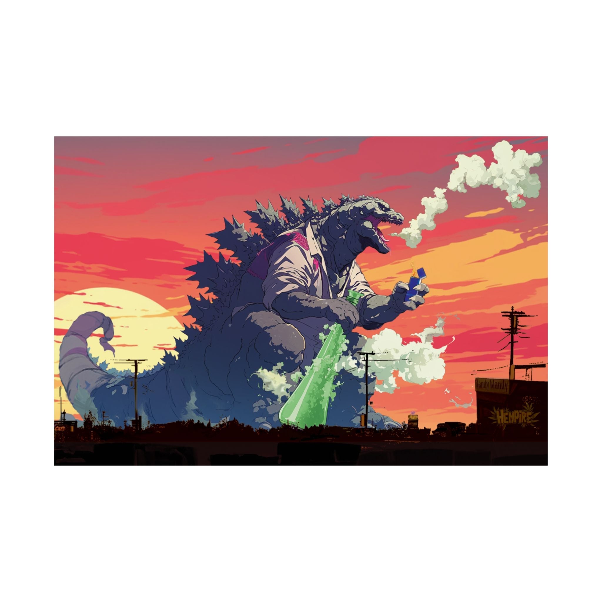 "Budzilla!" Large 36x24 Satin Poster (210gsm) - High Roller Games Inc