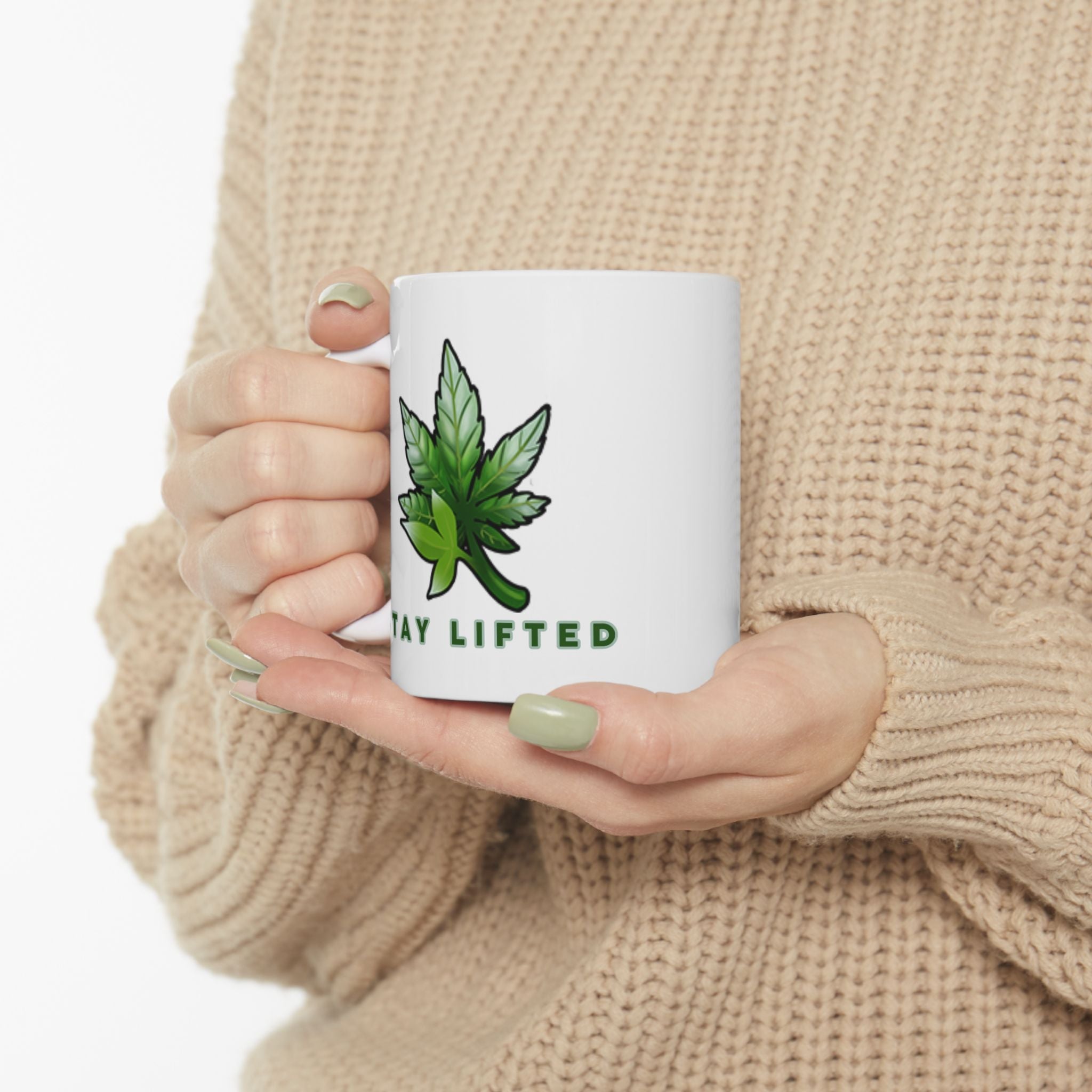 "Stay Lifted Leaf" Ceramic Mug - High Roller Games Inc
