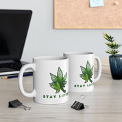 "Stay Lifted Leaf" Ceramic Mug - High Roller Games Inc
