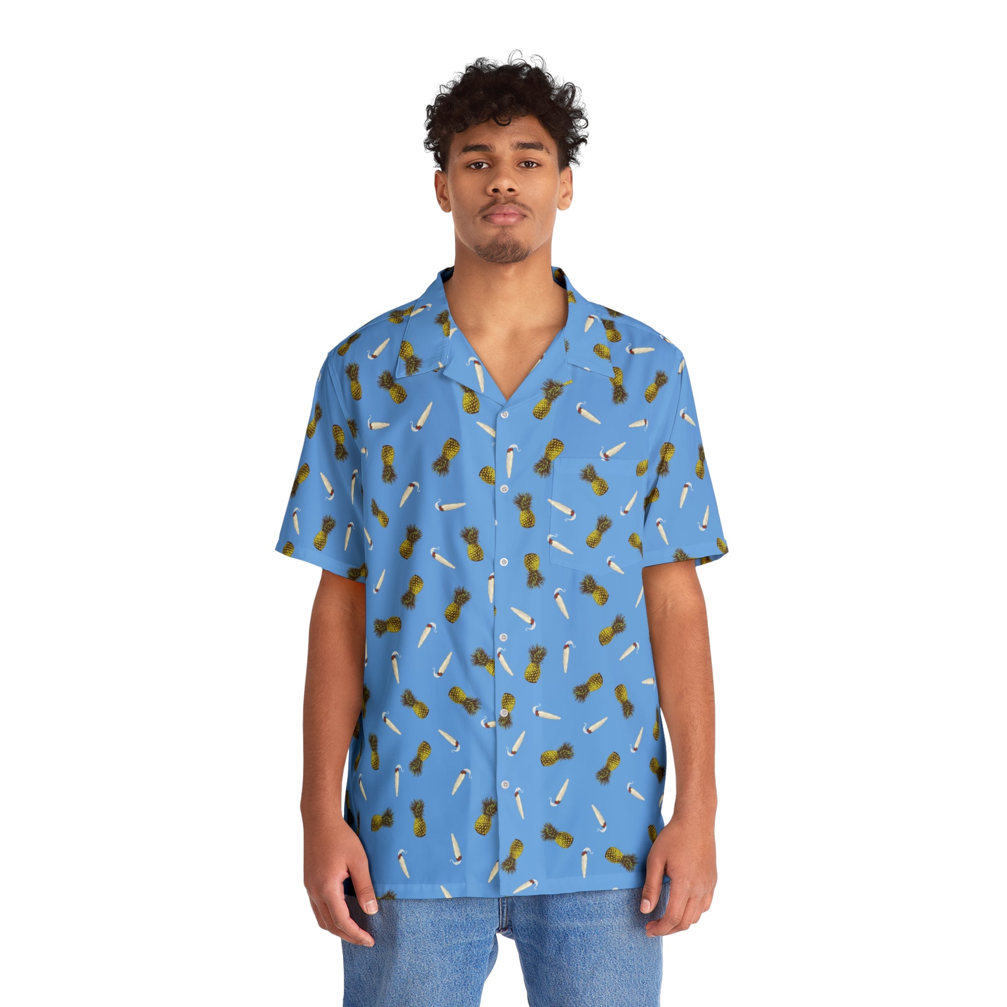 Pineapple destress Hawaiian Shirt (AOP)
