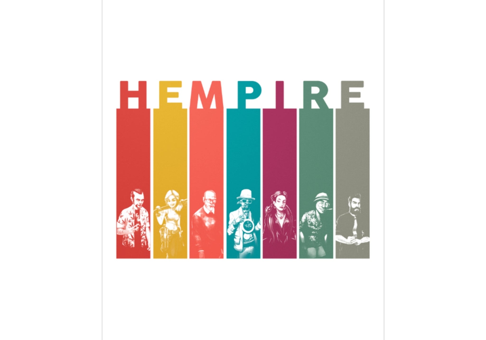 "Hempire Characters" Sticker - High Roller Games Inc