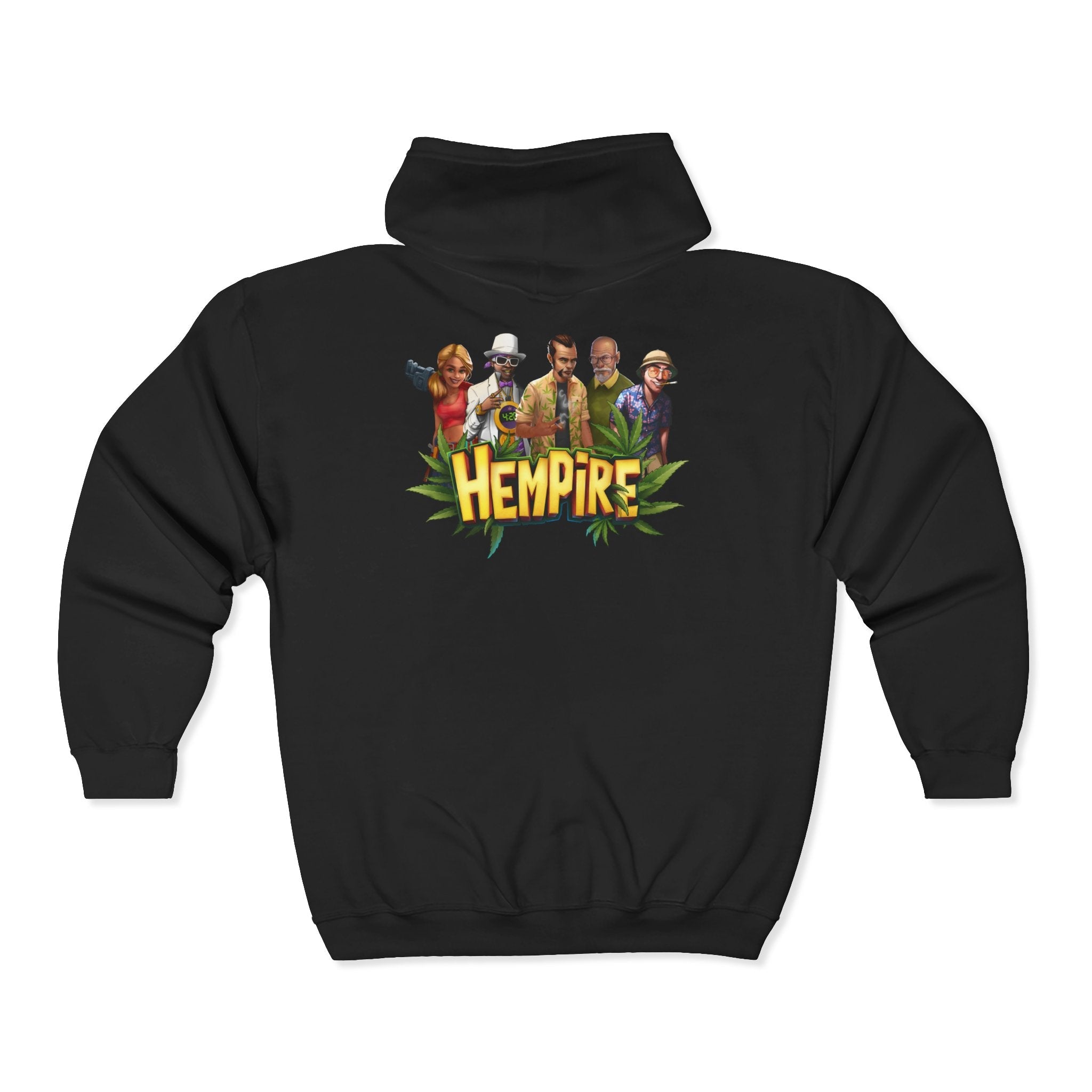 "Hempire Hoodie!" Unisex Heavy Blend™ Full Zip Hooded Sweatshirt - High Roller Games Inc