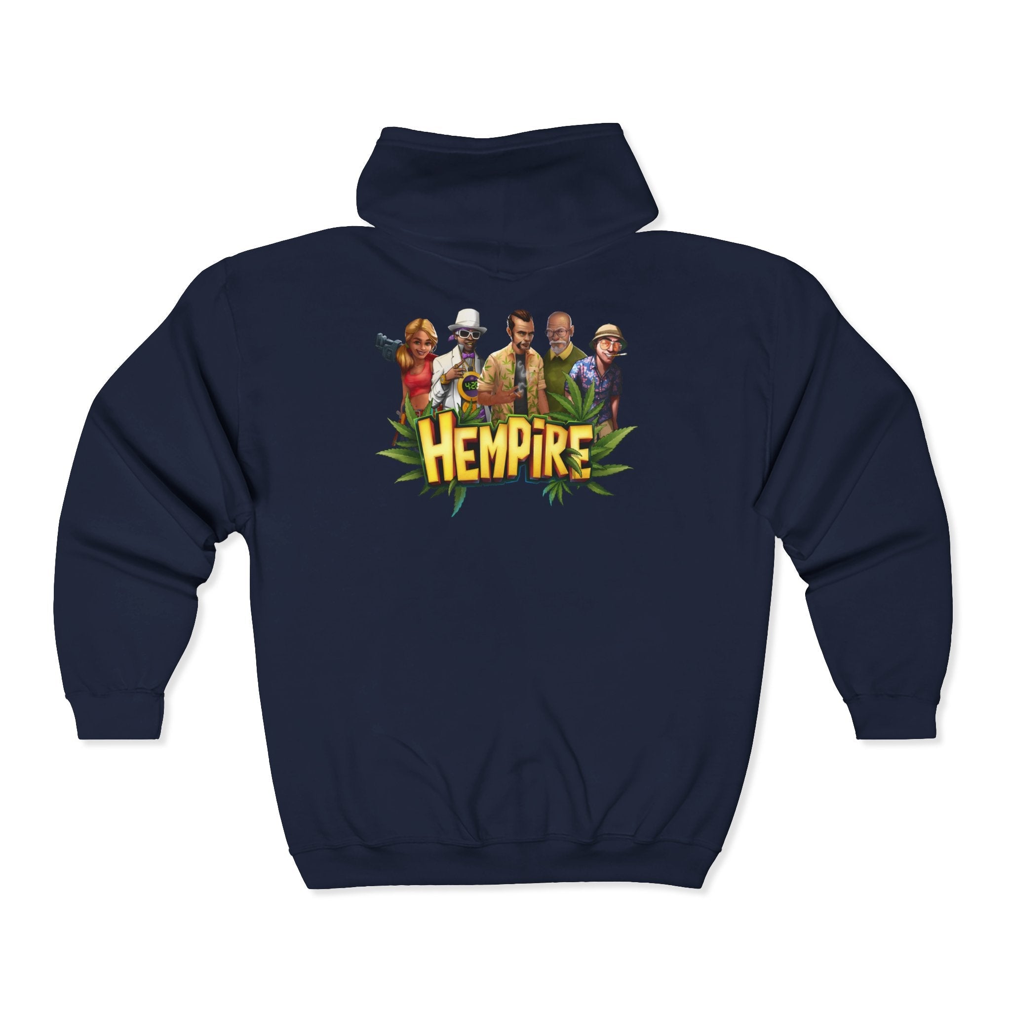 "Hempire Hoodie!" Unisex Heavy Blend™ Full Zip Hooded Sweatshirt - High Roller Games Inc