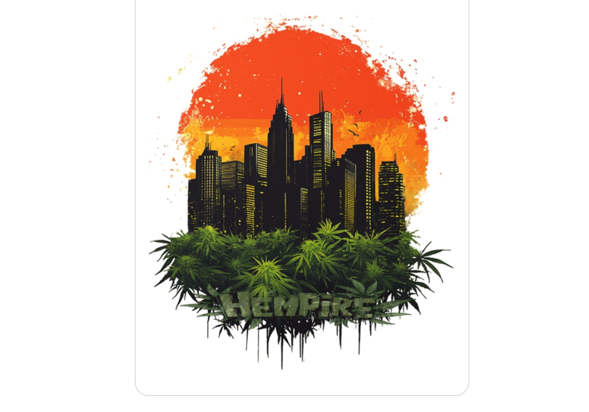 "Hempire Sunset City" Sticker - High Roller Games Inc