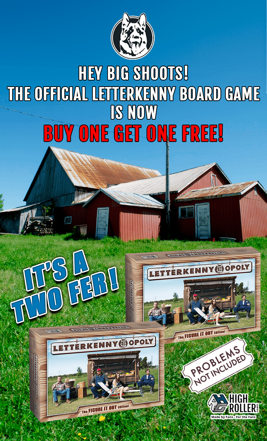 Letterkenny Opoly: Figure It Out Edition - High Roller Games Inc