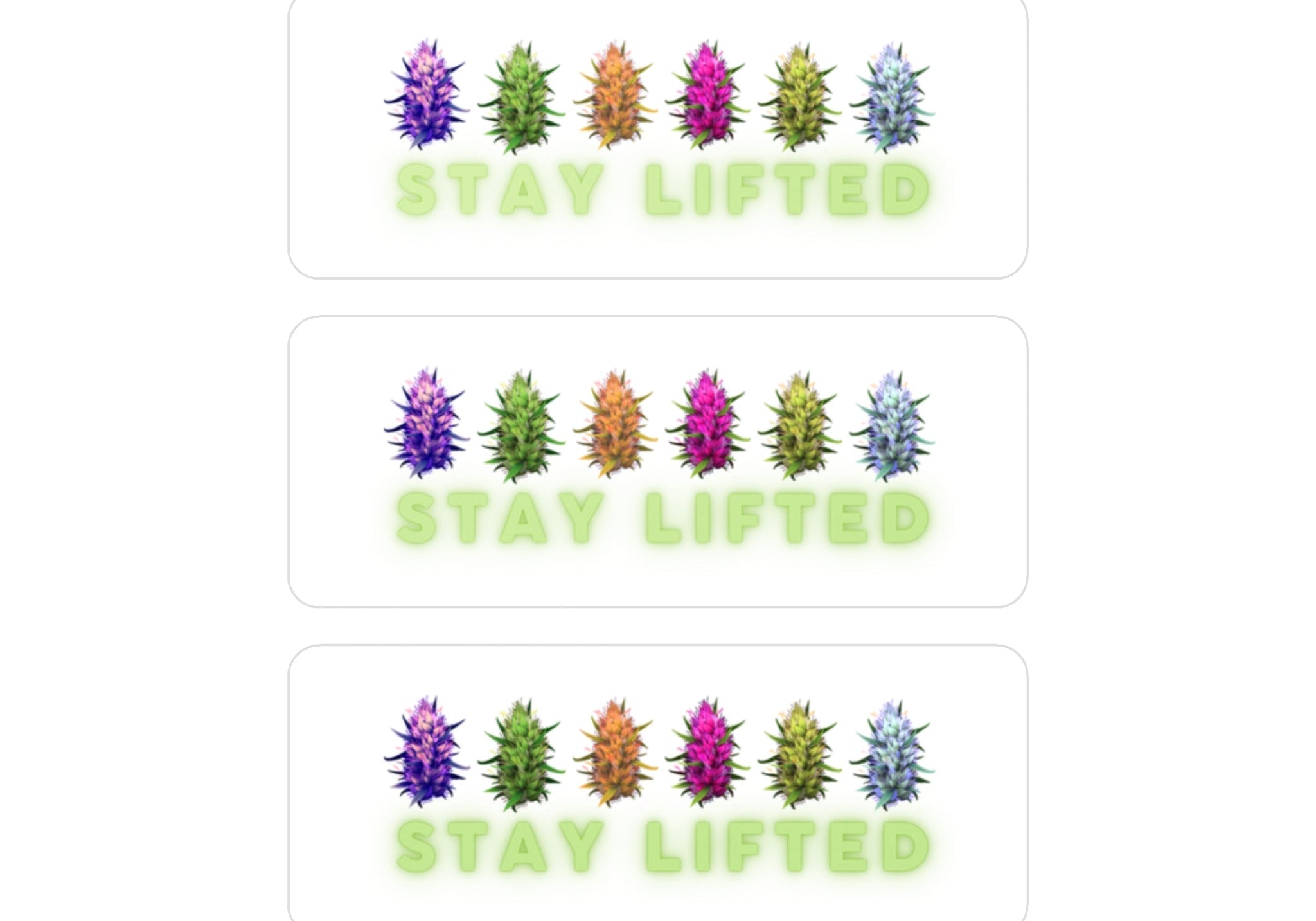 "Stay Lifted Buds" Stickers - High Roller Games Inc